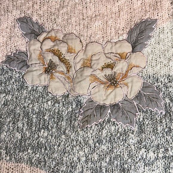 VTG Partners by Mervyn's Floral Knit Cottagcore Boucle Sweater - Picture 3 of 6